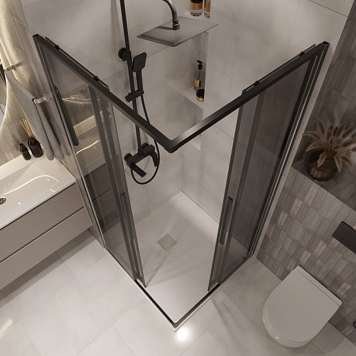 Niagara Душевой уголок Nova 100x100 NG-2824-34BLACK – картинка-5